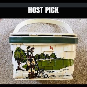 Rare CARO-NAN Signed Vintage GOLF Motif Box Purse MCM Handbag